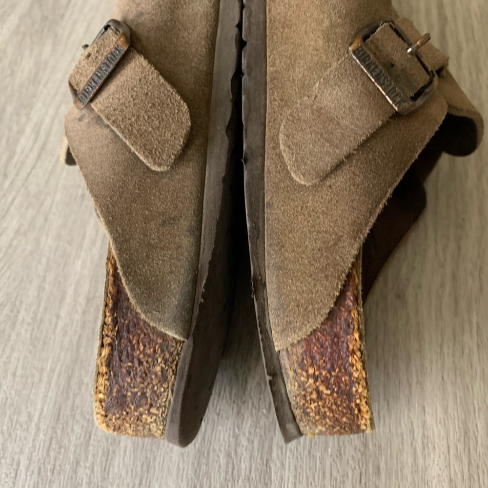 Birkenstock Brown Suede Clogs - Picture 10 of 13